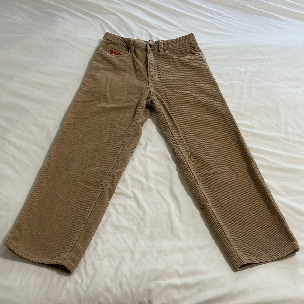 Empyre Relaxed Fit Corduroy Pants Tan Khaki Mens‎ Size 28 Skate Trousers